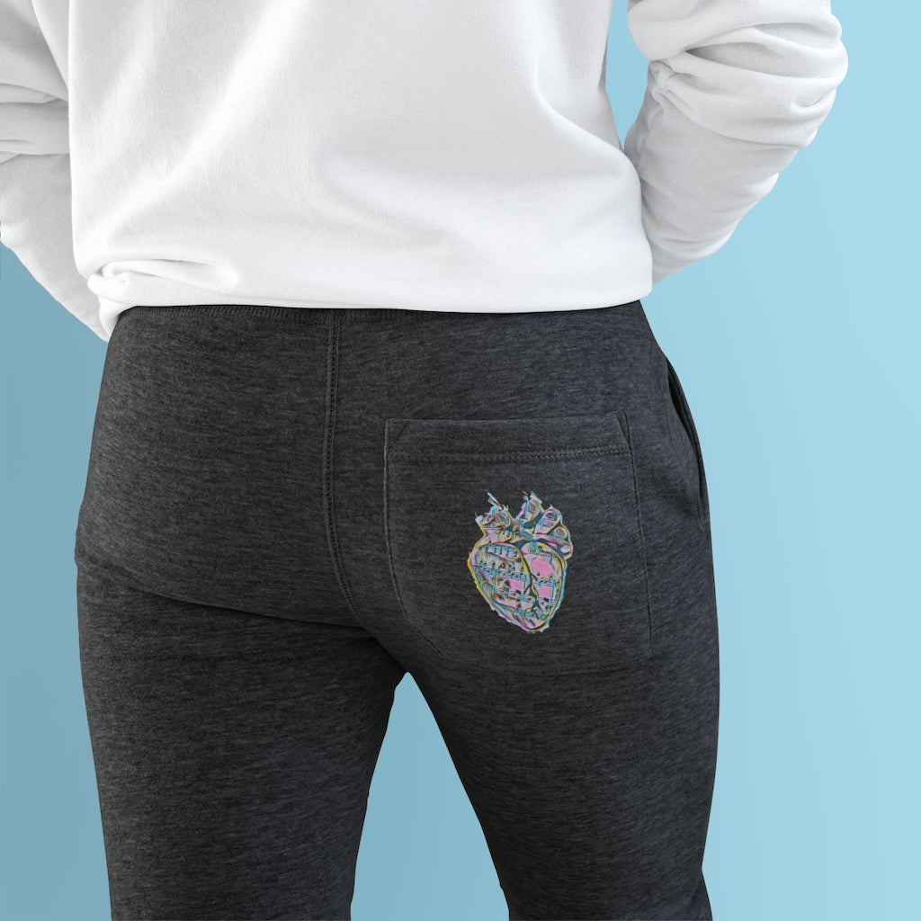 Rainbow Heart Fleece Joggers