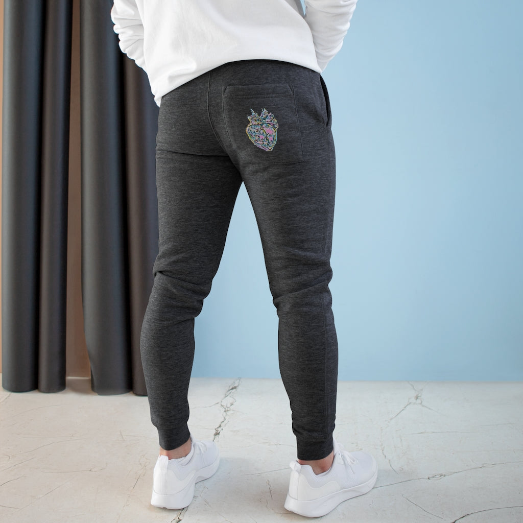 Rainbow Heart Fleece Joggers