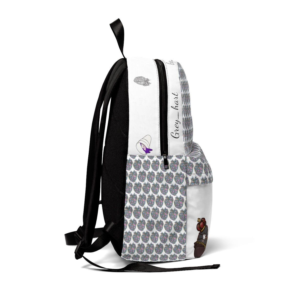 Grey_hart White NFT Backpack