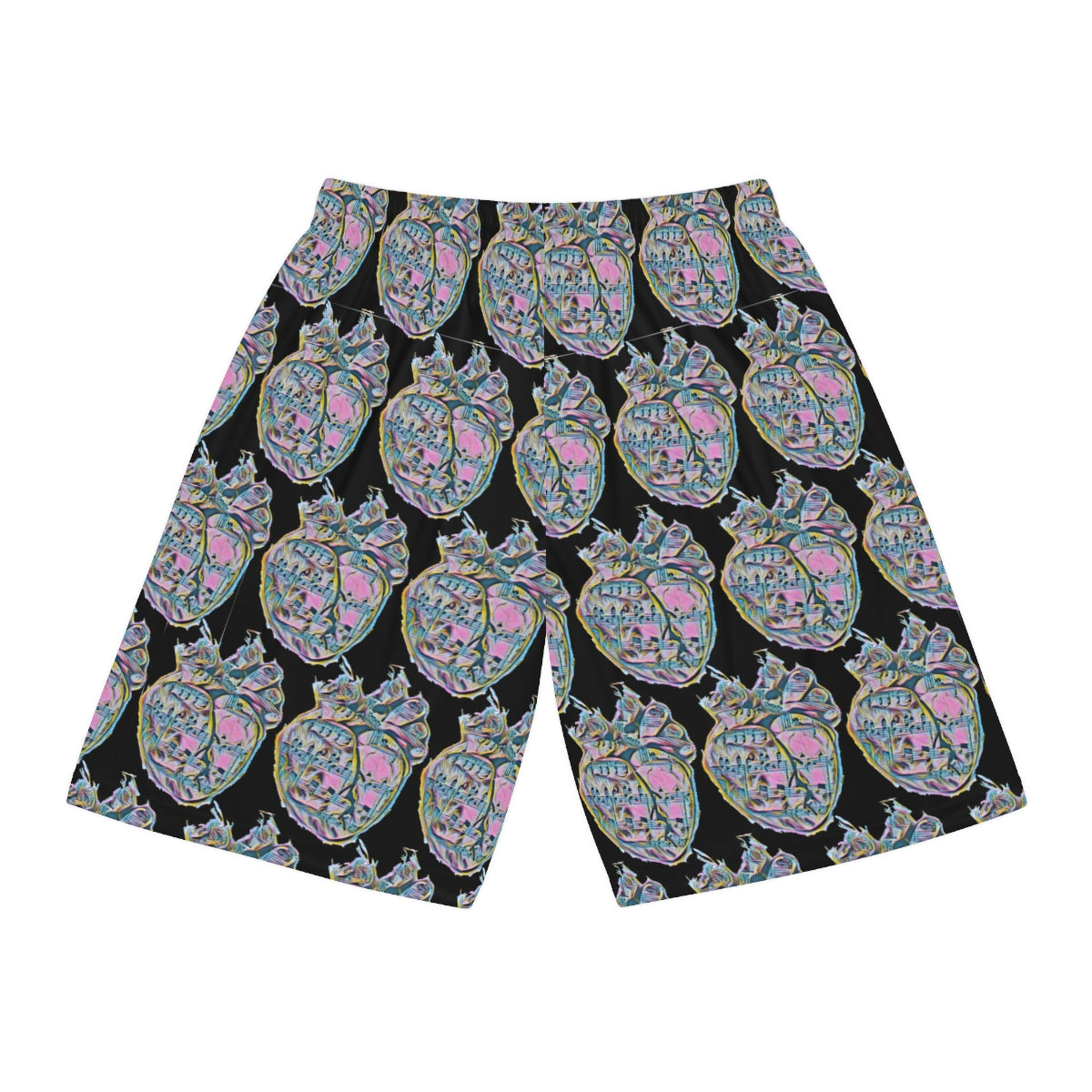 Rainbow Heart Pattern Shorts