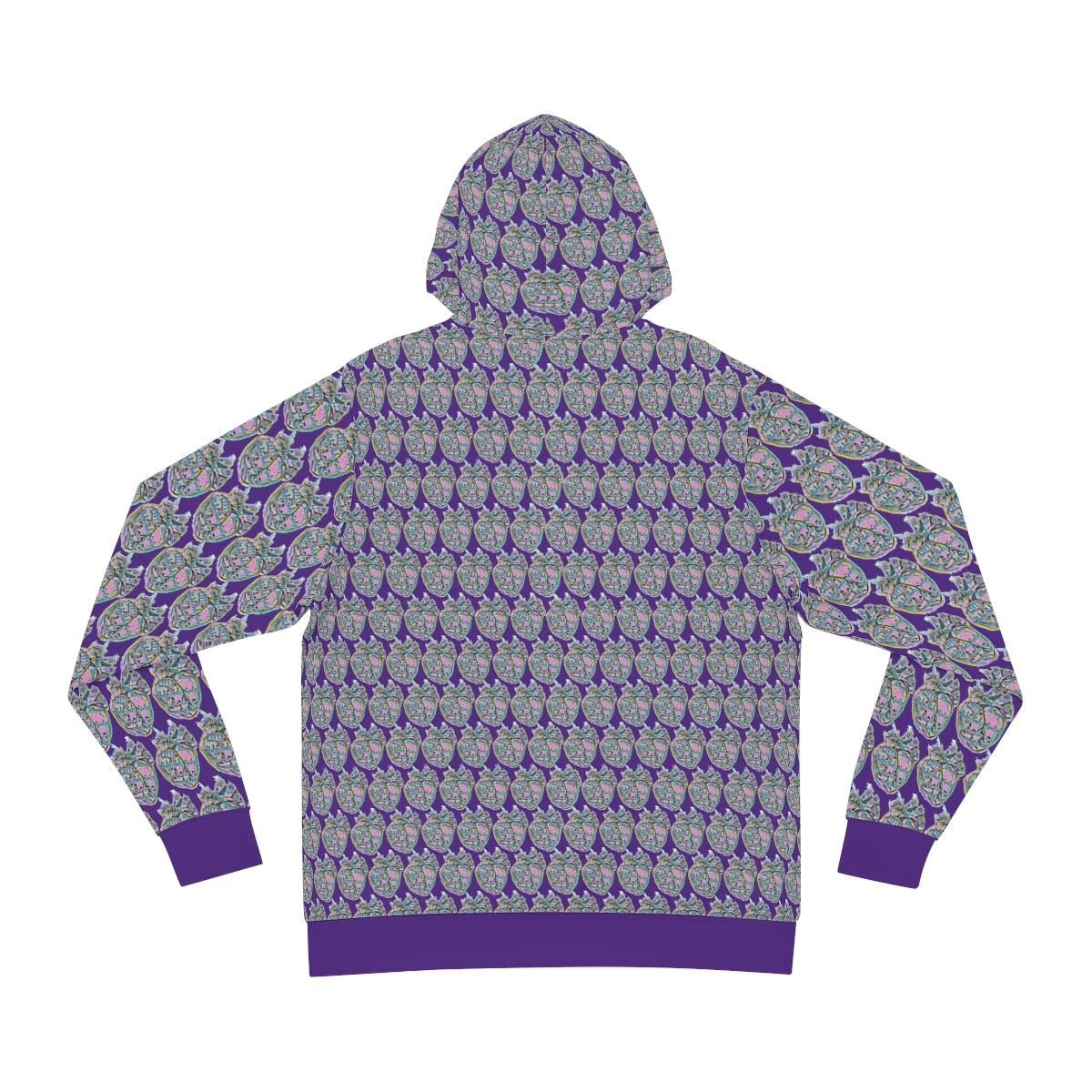 Purple Grey_hart pattern Hoodie