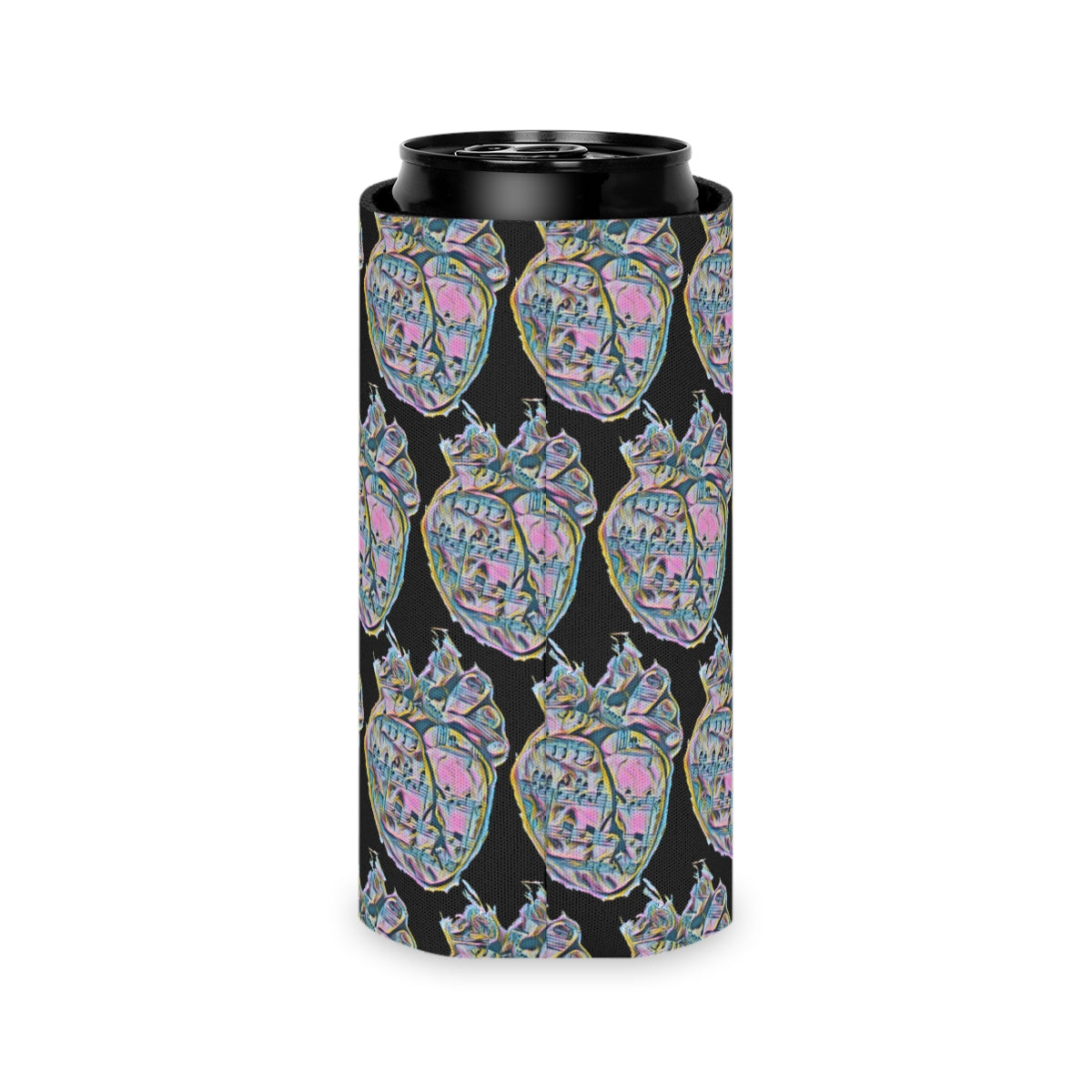 Rainbow Heart Pattern Coozie