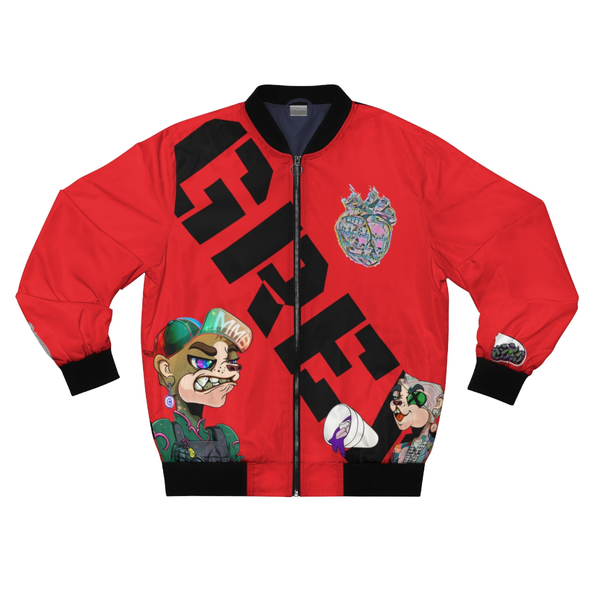 Grey_hart NFT Bomber Jacket Red