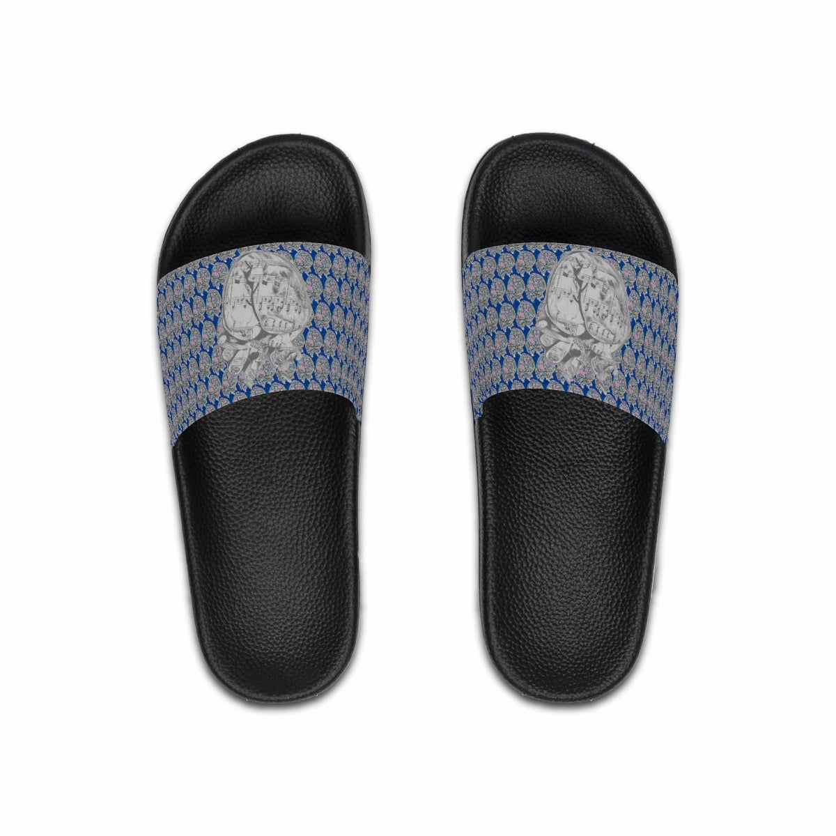 Blue Grey_hart Slide Sandals