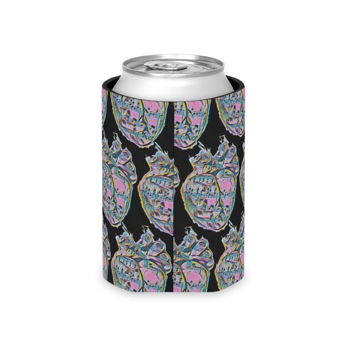 Rainbow Heart Pattern Coozie