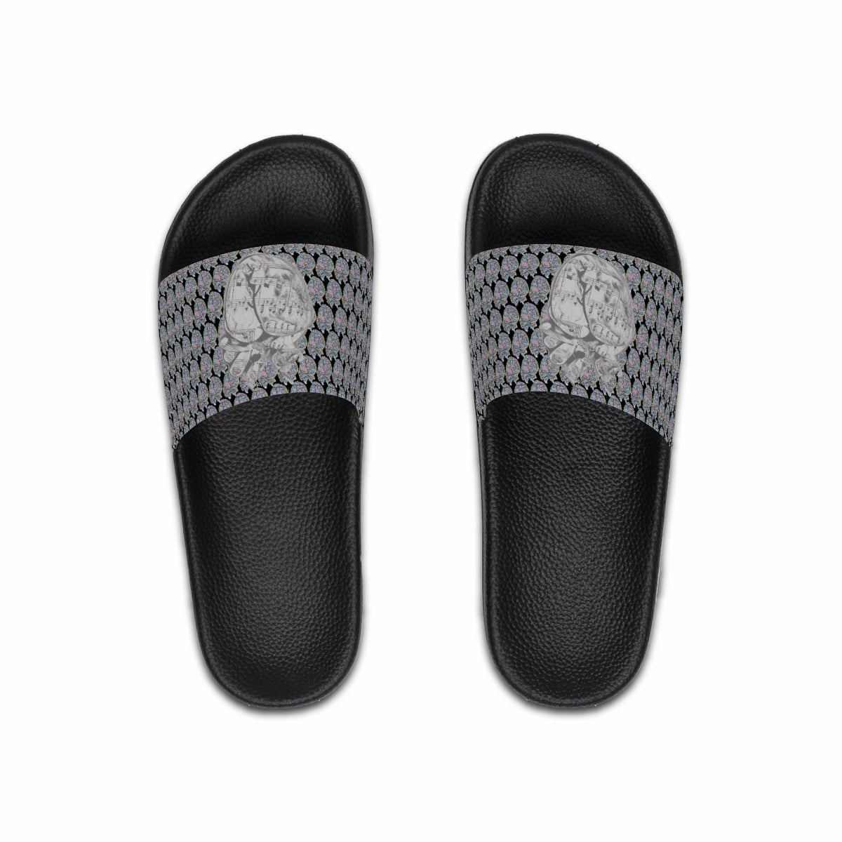 Black Grey_hart Slide Sandals