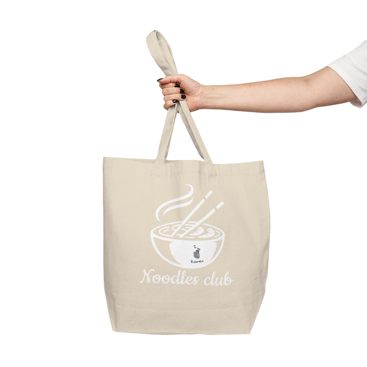 Noodles Club Shopping Tote (white)