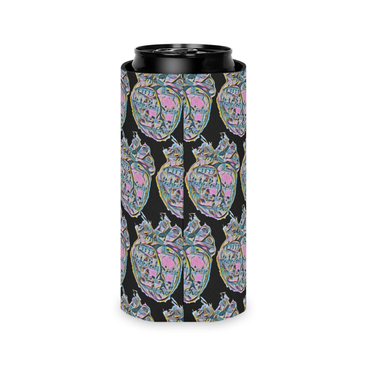 Rainbow Heart Pattern Coozie