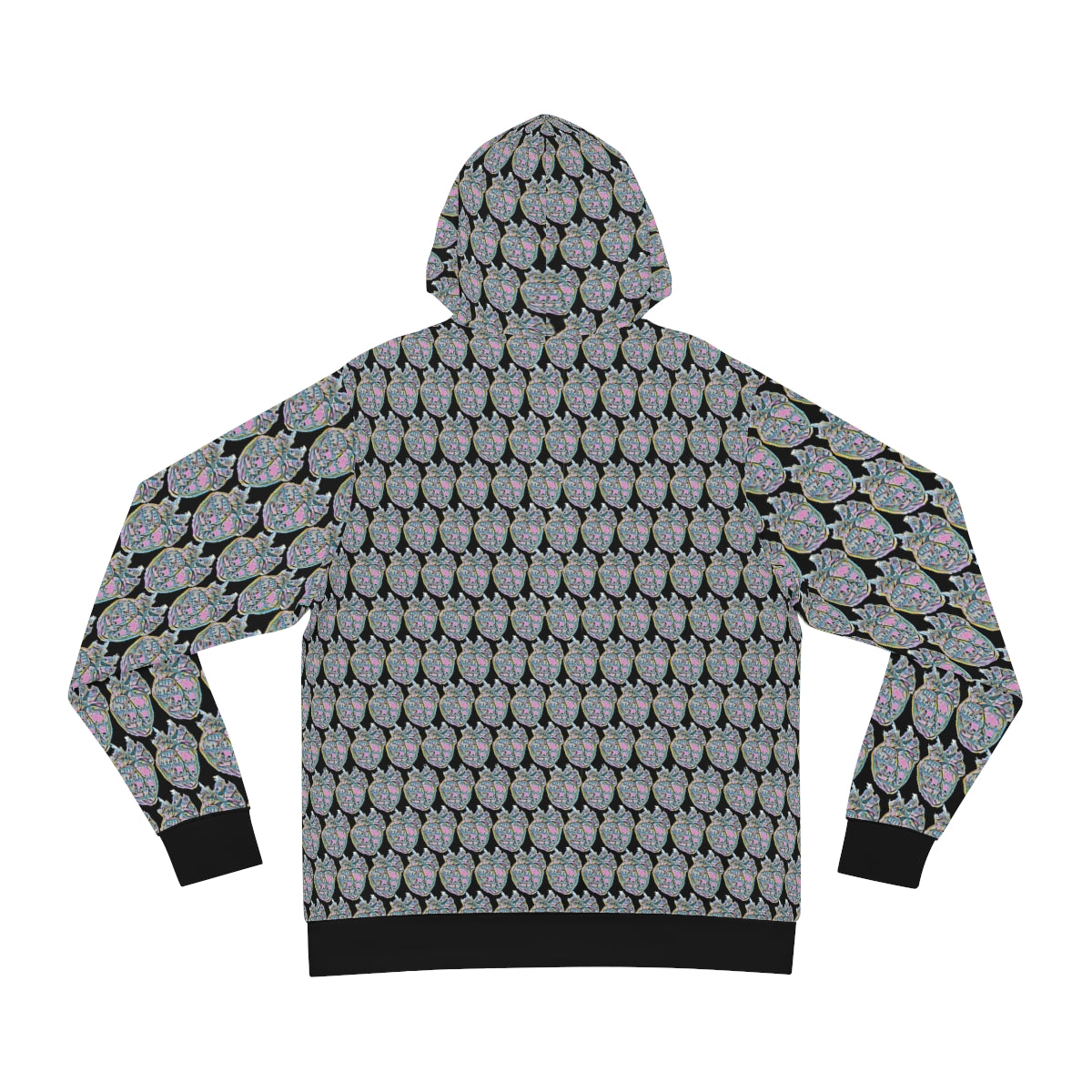 Black Grey_hart pattern Hoodie