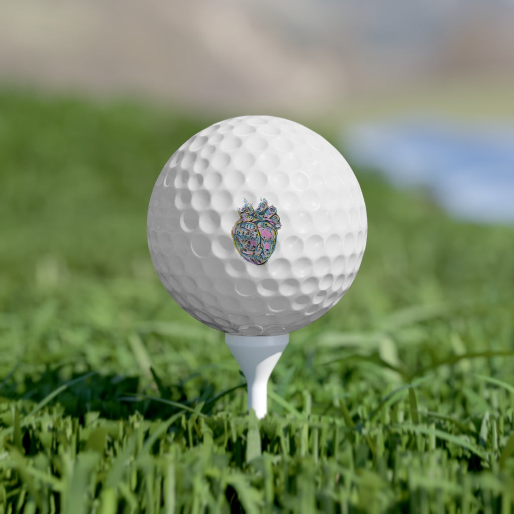 Rainbow Heart Golf Balls, 6pcs