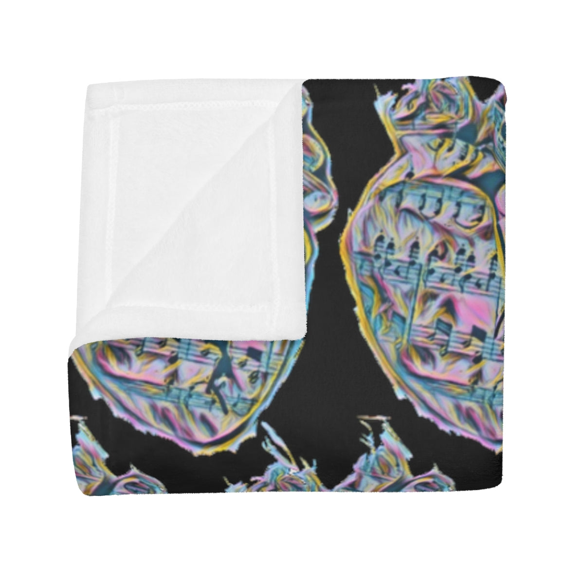 Grey_hart Fleece Blanket