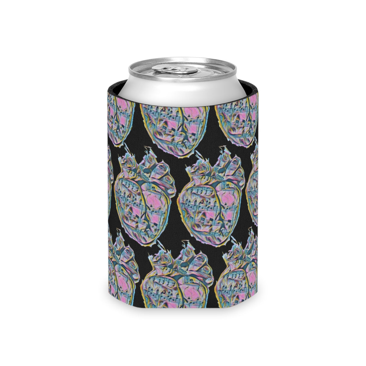 Rainbow Heart Pattern Coozie