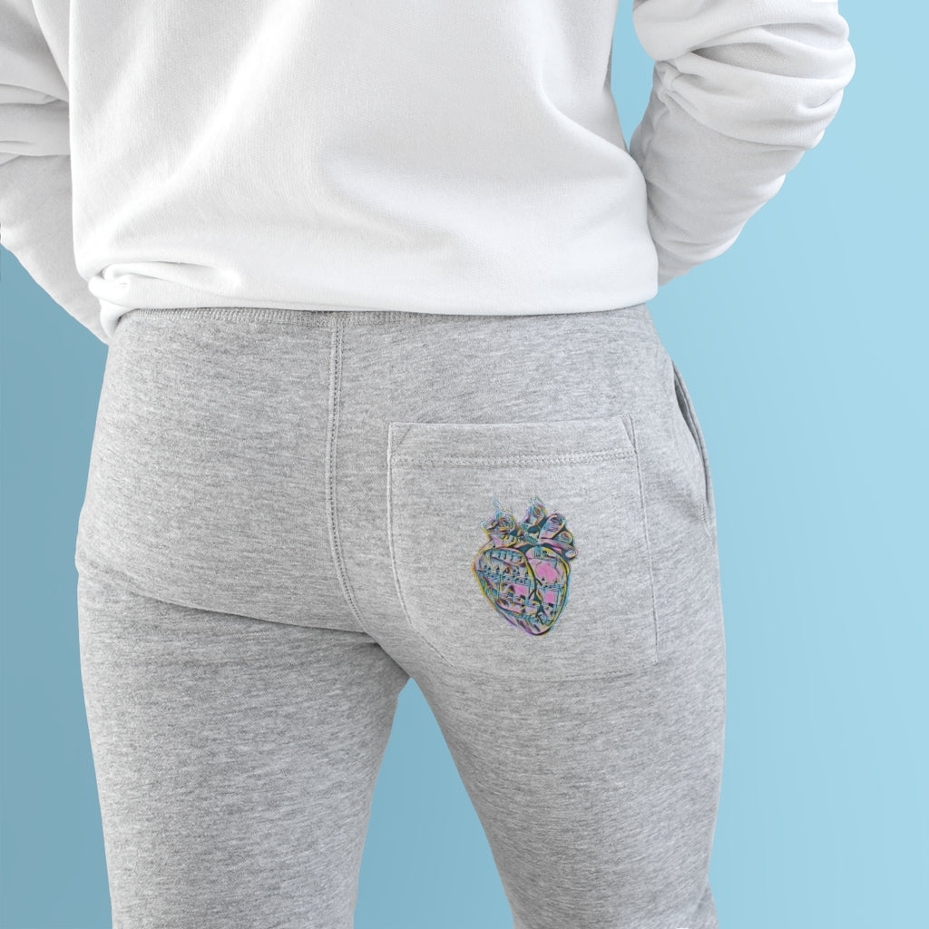 Rainbow Heart Fleece Joggers