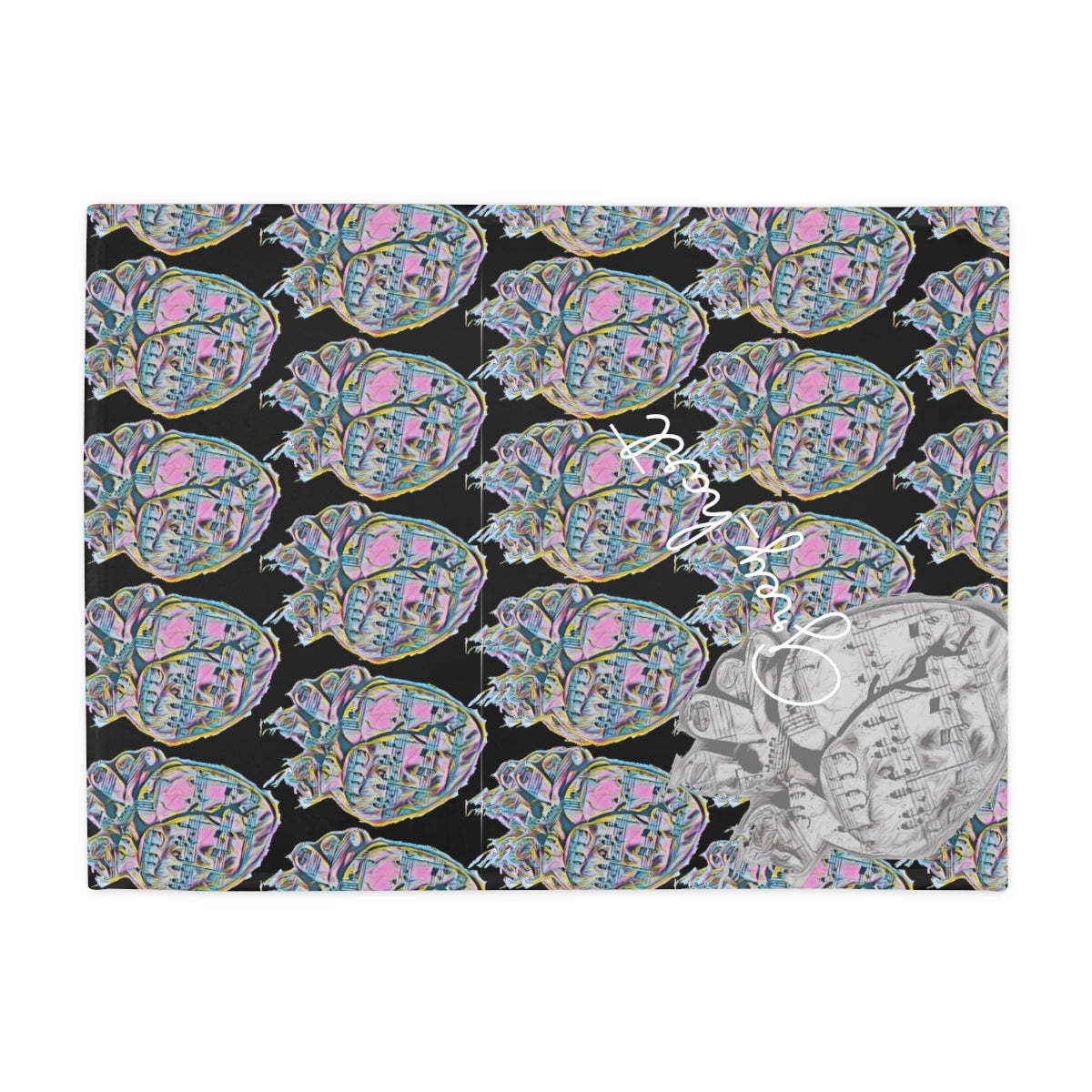 Grey_hart Fleece Blanket